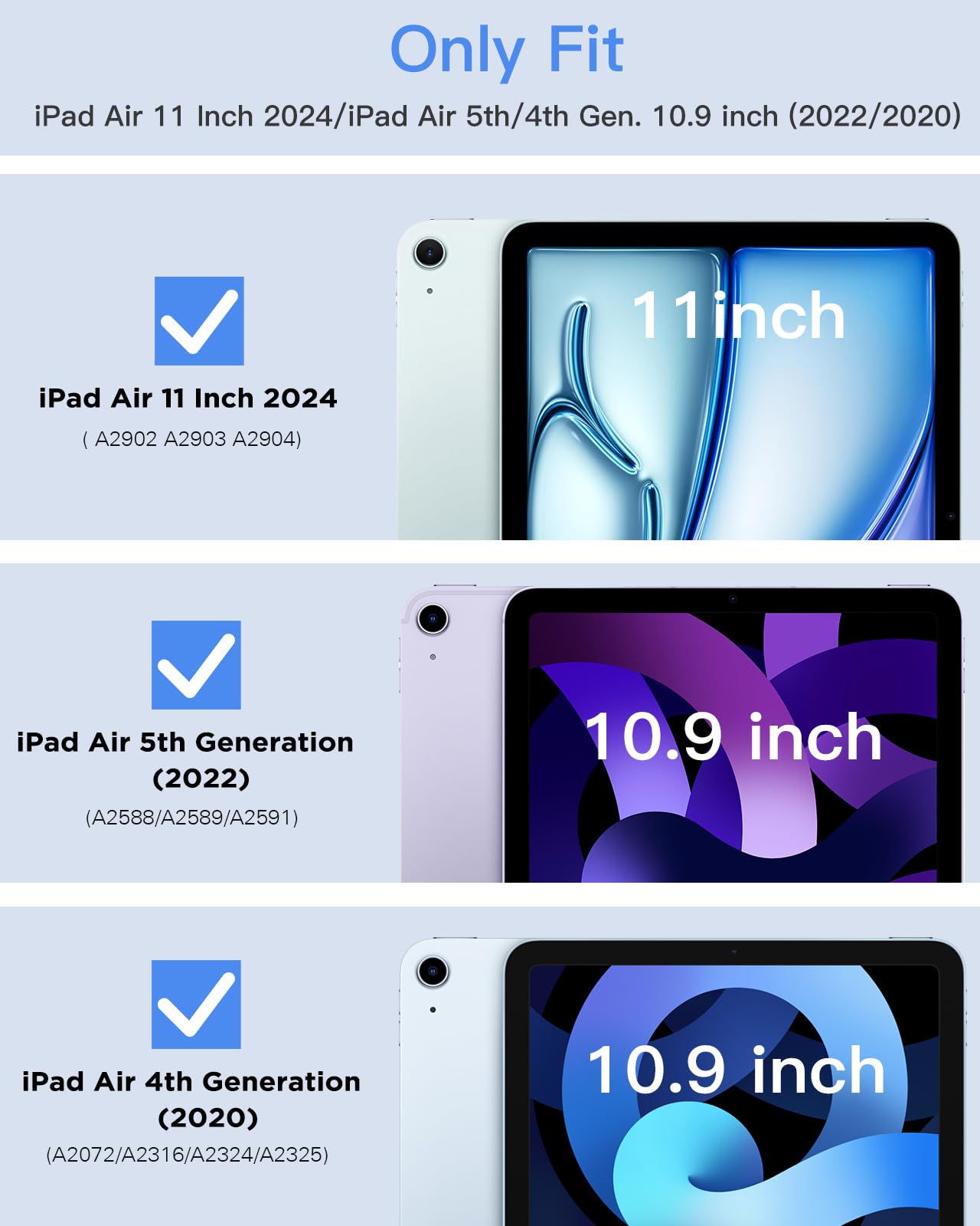 TiMOVO Cover Compatibile con iPad Air 11 Pollici M2 2024, iPad Air 6/5/4 Generazione 2024/2022/2020 10,9", Custodia con Morbido Posteriore in TPU Smerigliata, Auto Sveglia/Sonno, Lavanda Viola