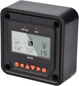 Oumefar MT-50 Solar Controller LCD Display Remote Meter, Remote Meter Monitor Solar Controller Tracer for Tracer A BN Viewstar