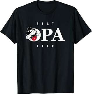 Disney Mickey Mouse Thumbs Up Best Grandpa Ever Father's Day T-Shirt