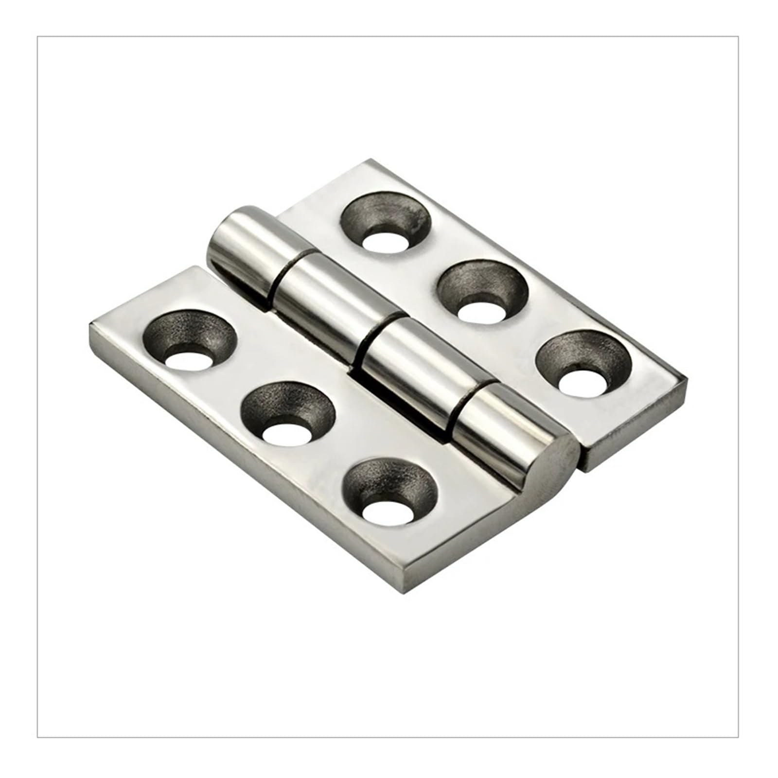 LZIKKGKI 1pcs 304 stainless steel casting six hole automatic equipment hinge counterbore thickening mechanical equipment door hinge