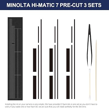 eTone Pre-Cut Light Seal Foam Sponge Kits Repair for Minolta Hi-Matic 7/Hi-Matic 7S/Hi-Matic 7S II Film Camera.