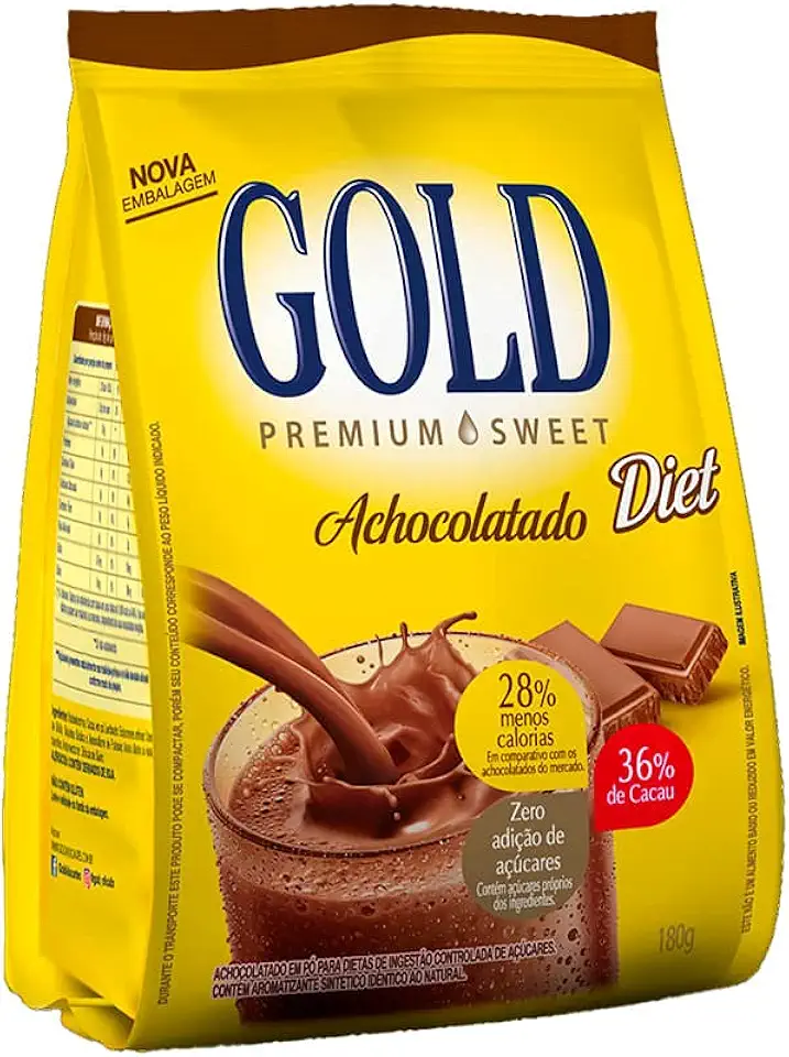 Achocolatado Sem Açúcar Gold 180g