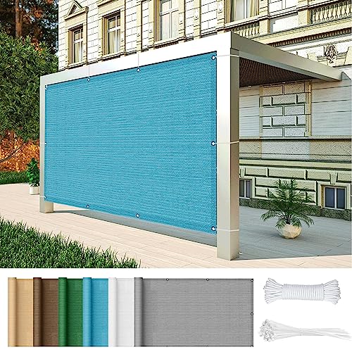 Voile d'ombrage respirant bleu ciel 1,4x2,6m pour terrasse