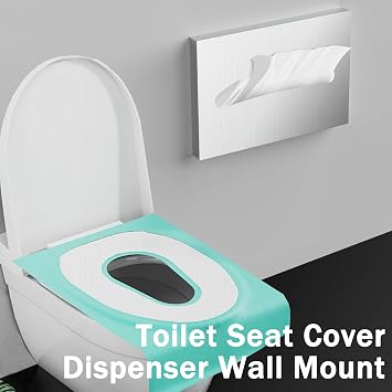 1 Pcs Toilet Seat Cover Dispenser Wall Mount,Toilet Seat Cover Holder for Disposable Toilet Seat Covers,Stainless Steel Surface Mounted Toilet Seat-Cover Dispenser