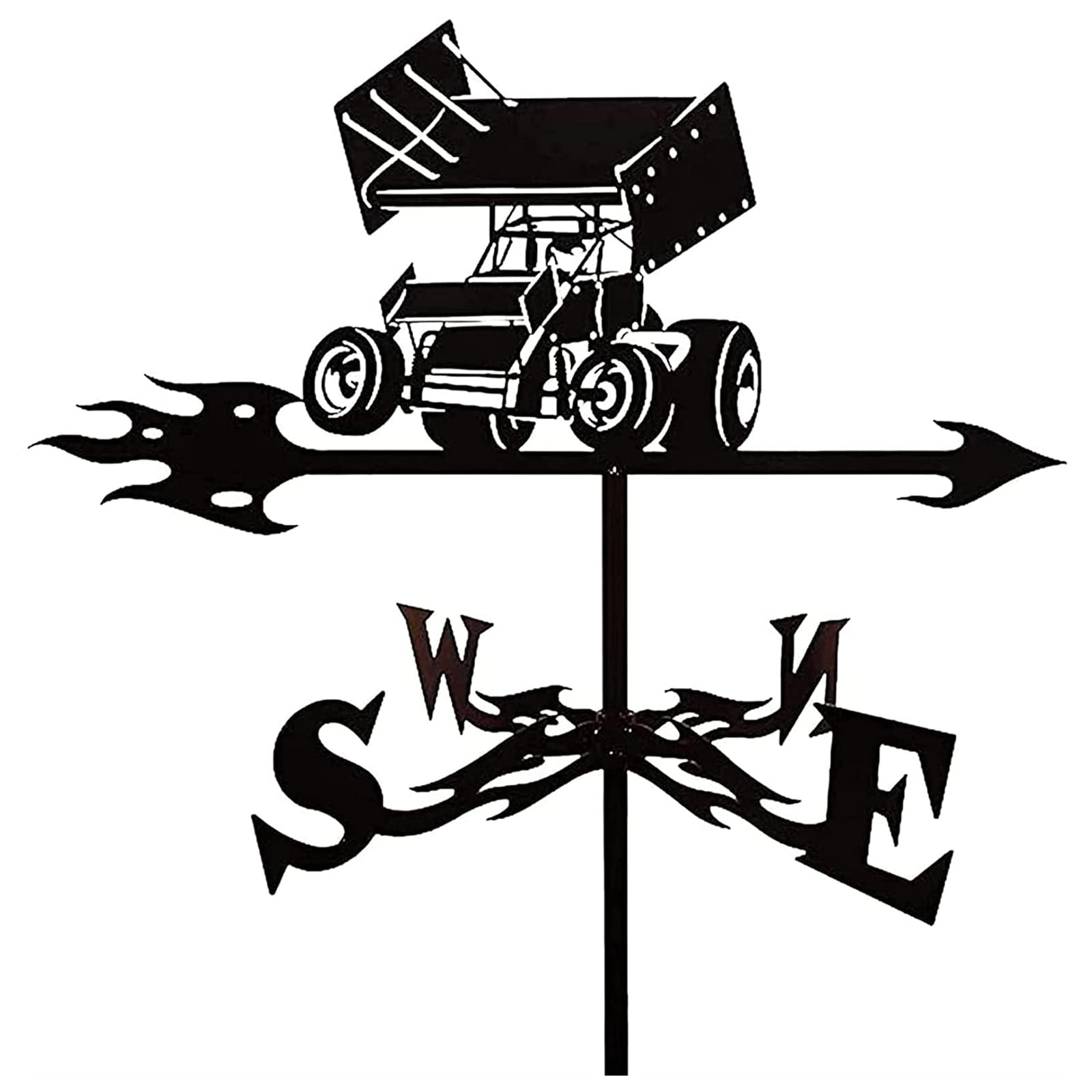 TAXXII Weathervane Wind Vane Garden Mount Yard Decoration Stainless Steel Weather Farm Scene Direction Indicator
