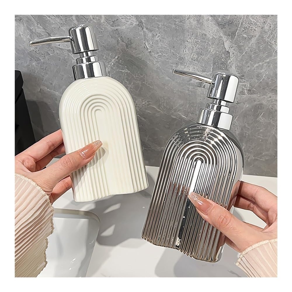 Seifenspender Spenderflasche Pressflasche Waschmittel Duschgel Spülmittel Leere Flasche Keramik Handflasche Badezimmer Seifenablage