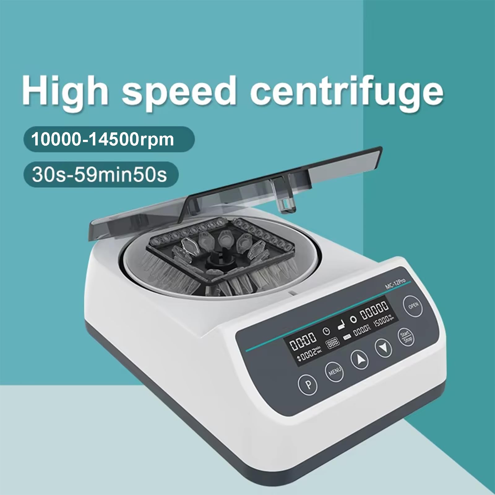 Centrífuga de plasma de alta velocidad RPM temporizador ajustable control temperatura laboratorio
