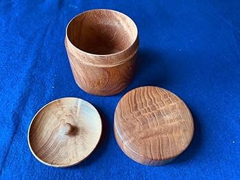 Amazon｜伝統工芸品 欅(けやき) くりぬき 茶筒 白木仕上げ 筒型