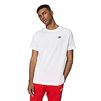 Nike Men's Top M NSW Club Tee, White/Black/University Red