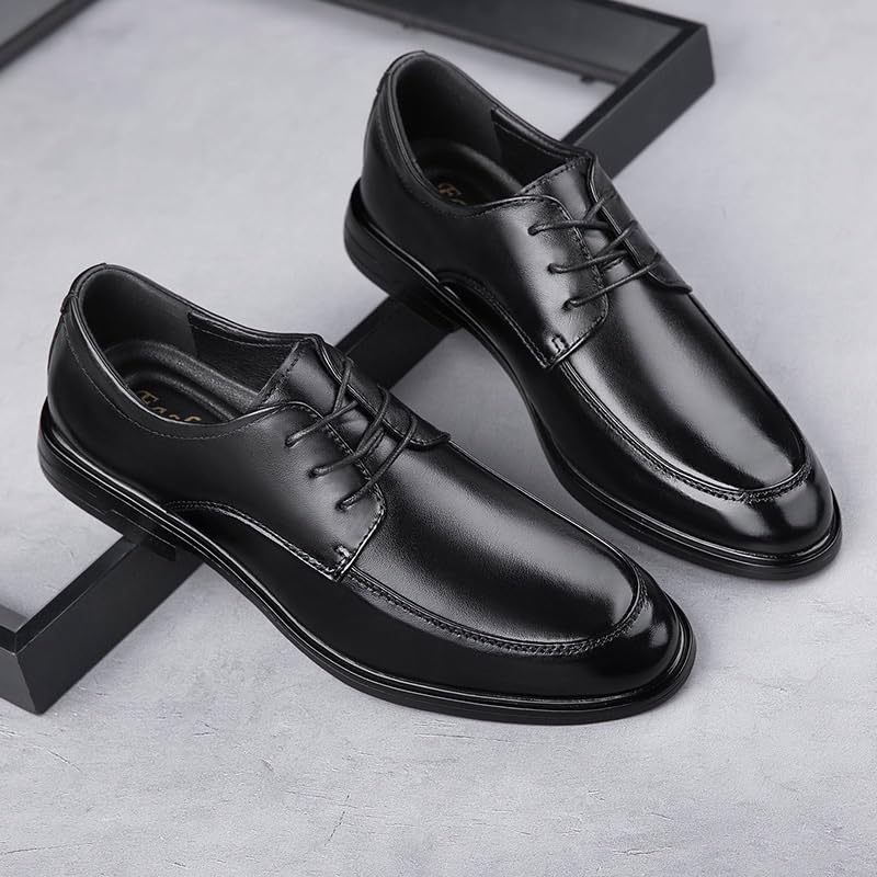 Men's Patent Leather Tuxedo Dress Shoes Classic Lace-up Formal Oxford Mens Comfort Orthopedic Dress Shoes Anti-Slip Low Top Non Slip Prom Formal Shoes3