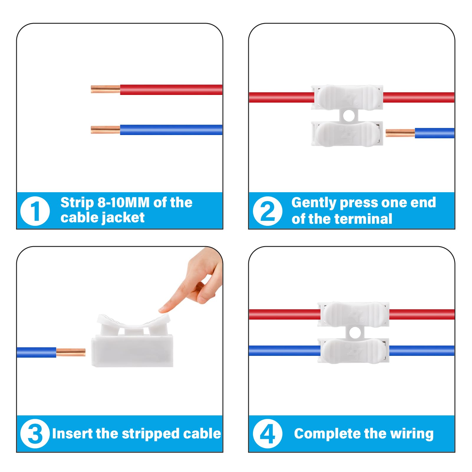 40 Stück Lüsterklemmen Set - Steckbare Kabelverbinder Für DIY Projekte