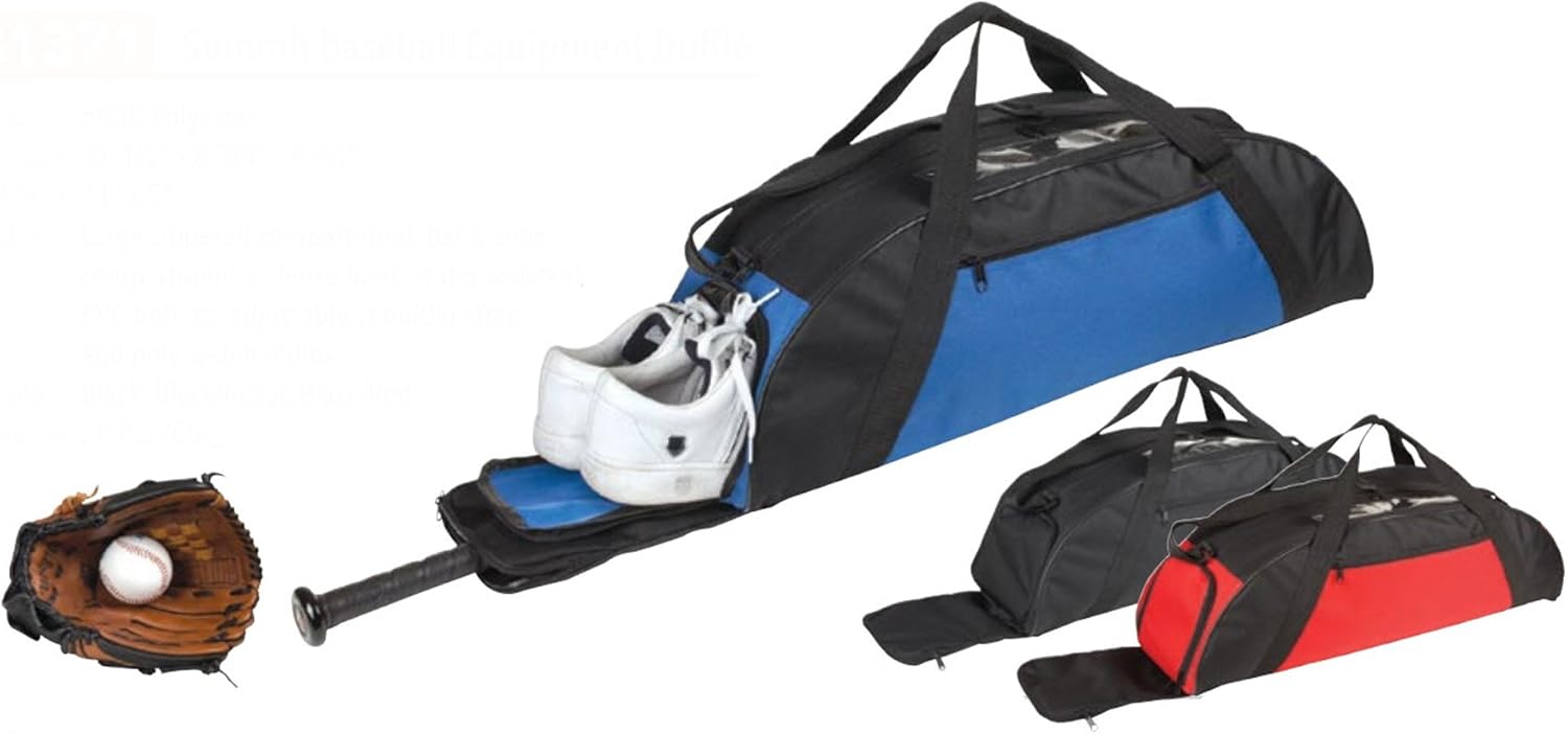 ImpecGear Baseball Equipment Duffle Duffel Bag W/Shoes Storage (Custom Team Logos and Names)