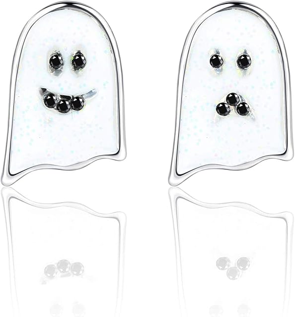 MILACOLATO Halloween Earrings Set for Women, 1/6/15Pairs Gothic Halloween Element Bat Cat Pumpkin Ghost Skeleton Drop Dangle Stud Earring Set, Stainless Steel Earring Post Halloween Party Jewellery