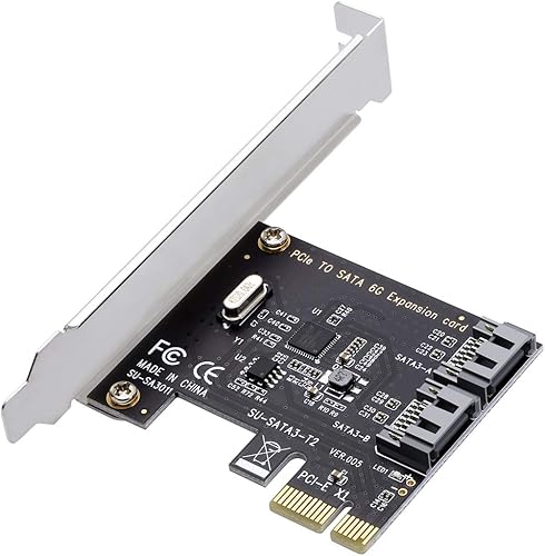 Miniatura 2 de MHQJRH Tarjeta controladora PCI Express 3.0 (2 puertos), convertidor PCIe a SATA III de 6 Gb/s, compatible con SSD y HDD, incluye soporte y 2 cables