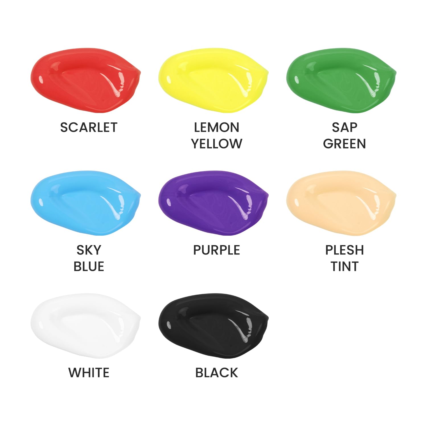 Gouache Paint Set, 8 Colors x100 ml Non-Toxic Gouache for Canvas and Paper, Opaque Watercolor Painting Perfect Art Supplies for Artists, Students, and Kids - Image 2