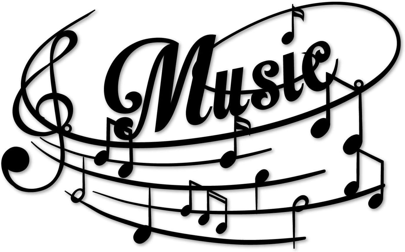 Sanshaoye Metal Music Note Wall Art Sign for Home Décor, Hanging Musical Note Decoration for Music Rooms, Studios and Home Walls, Gift for Musicians, 12” x 7.4”