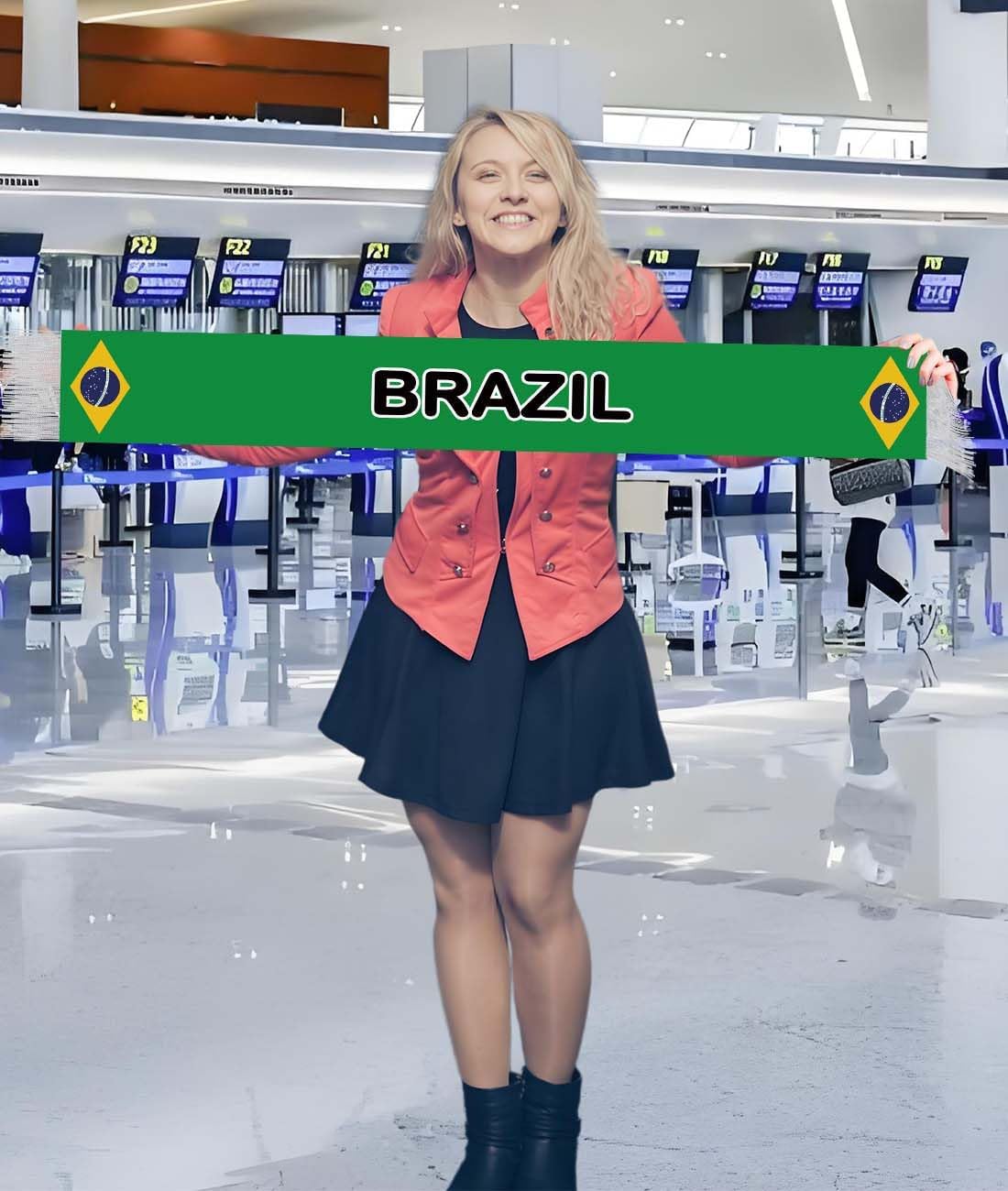 Brazil Scarf, 5FT Long Brazilian Velvet Shawl,150×18cm Decor For Sport Parade Graduation image 3
