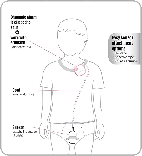 Miniatura 10 de Chummie Elite - Alarma de enuresis para niños y durmientes profundos, galardonado sistema de alarma para enuresis de la cama con sonidos fuertes y