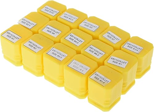 Miniatura 3 de waltyotur ER11 Juego de pinzas de resorte de 0.039-0.276 in y 1/8 pulgadas 1/4 pulgadas de acero al carbono para herramientas de torno de grabado y