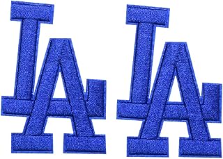 Iron On Los Angeles LA Letter Patch, Blue, 2.5”x3.5”, 2-Pack