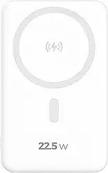 Power Bank, Carregador Portátil por Indução Universal 10.000mAh Turbo 22.5W Ultra Rápido Com Suporte Dobrável Compatível com Todo Celular de Carregamento Magnético Android e IOS (Branco)