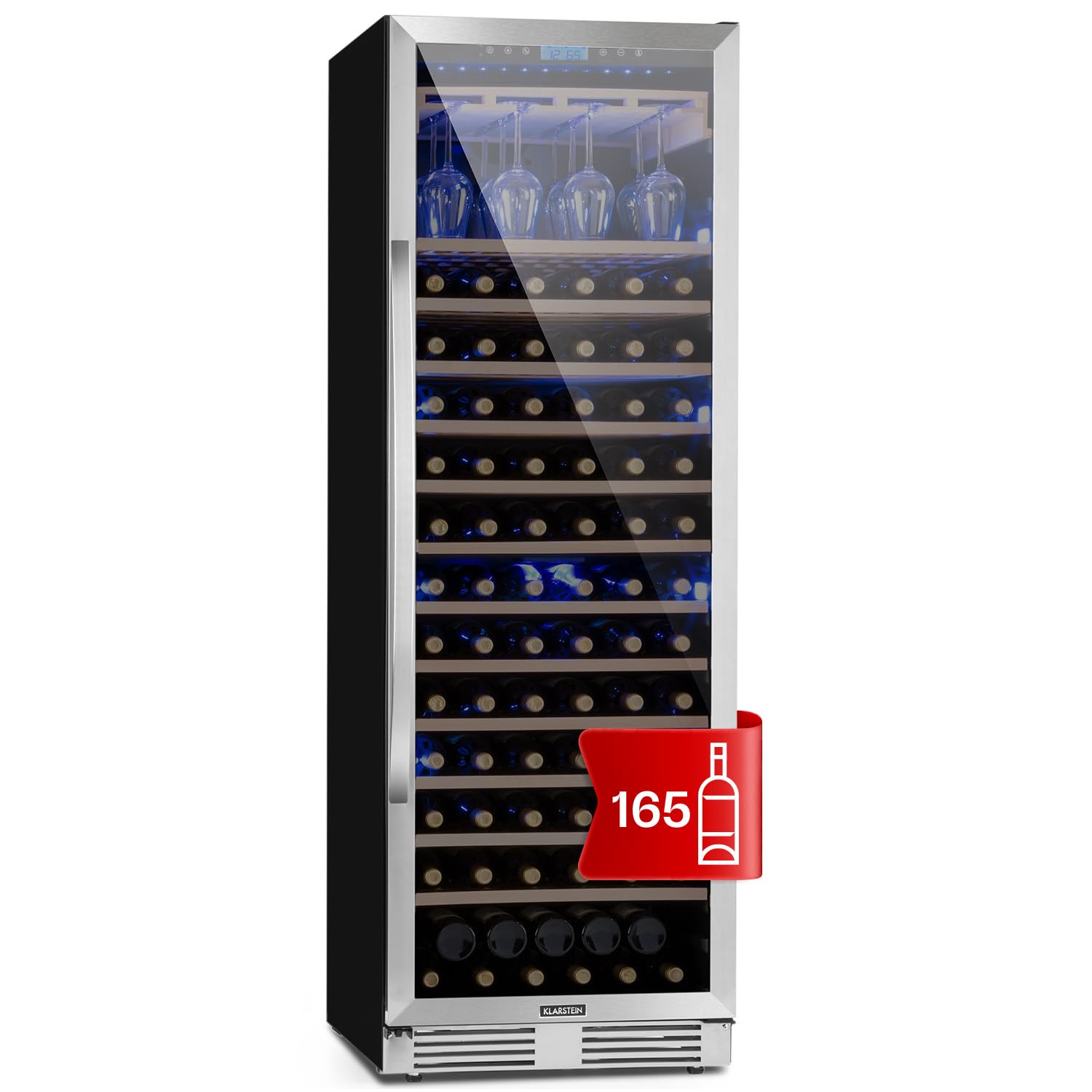 KLARSTEIN Vinoteca, Nevera para Vinos con 1 Zona de Refrigeración, Botellero Puerta Cristal para Vino, Proseco, Expositor Interior y Exterior, Panel Táctil, 20 L., Vinoteca Capacidad 7 Botellas — view 16