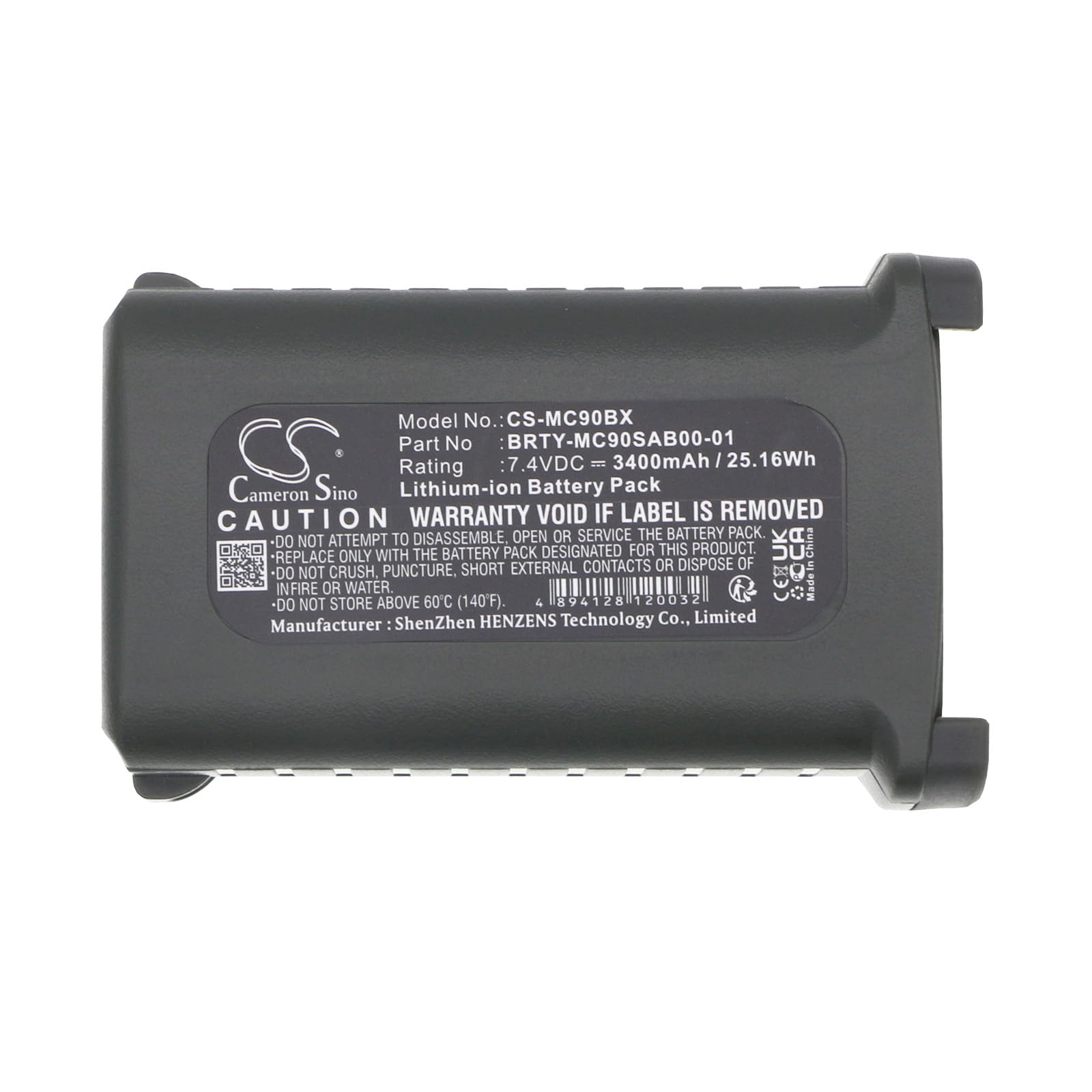 TECHTEK Batteria 3400mAh compatibile con [Symbol] MC9000, MC9000-G, MC9000-K, MC9000-S, MC9010, MC9050, MC9060, MC9060-G, MC9060-K, MC9060-S, MC9062, MC909, MC9090, MC9090-G, MC9090-K, MC9090-S, FBA
