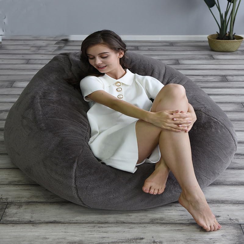 Puff Exterior Jardincojín De Suelo para Juegos con Puf Gigante De Terciopelo Ultracómodo | Sillones Silla Sofá (Sin Relleno),Negro,100Cm*120Cm