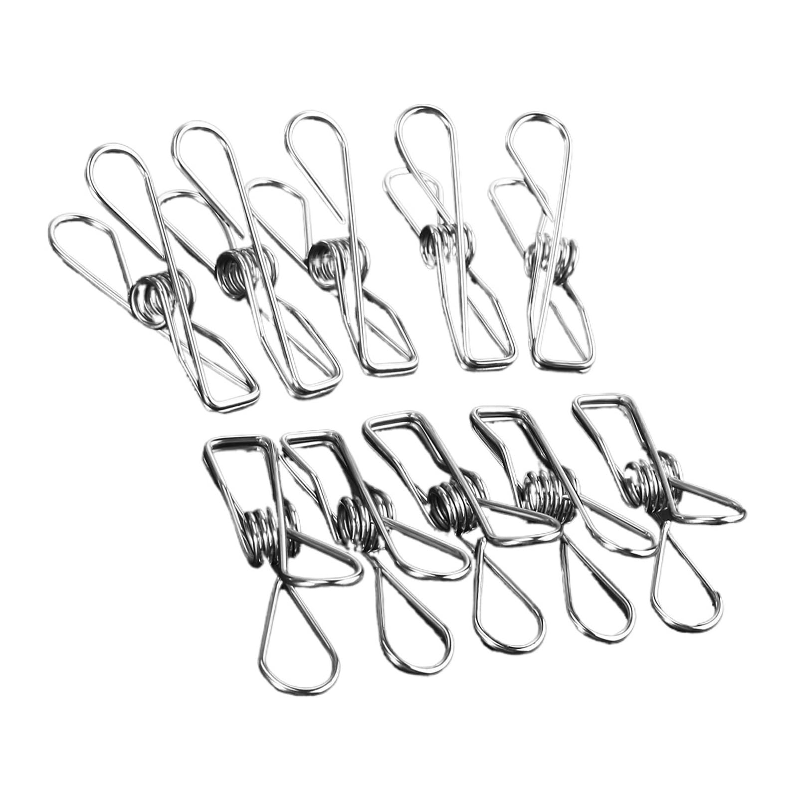 Metall-Wäscheklammern, 120 Stück, Edelstahl-Metall-Clips zum Klemmen, Versiegeln, Kleidung, Haushaltswerkzeuge für Wäscheleine, Befestigung, Handtuch, Socken, Unterwäsche