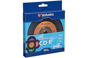 Writable Recordable CD-R Digital Vinyl Bulk Pack of 10