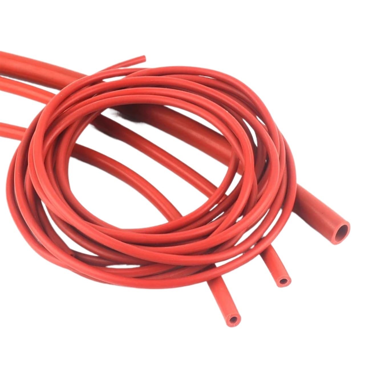 AMZBNEIDI Silicone Hose Tube, Rust Red Silicone Hose 2M ID2-32mm Heat Fuel Vacuum Cooling Air Pump for Vehicle(5M-3X5MM)