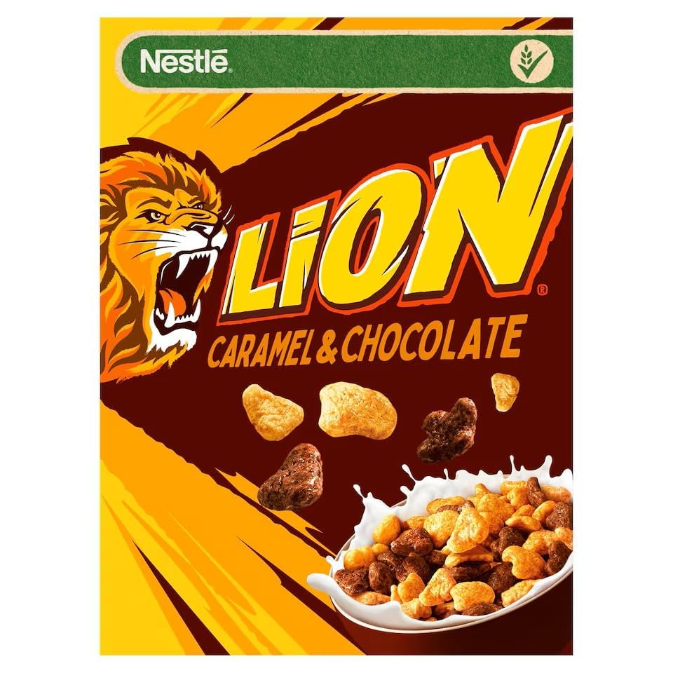 Cereales de desayuno Nestlé LION con chocolate y caramelo, 12 x 400 g (4,8 kg)