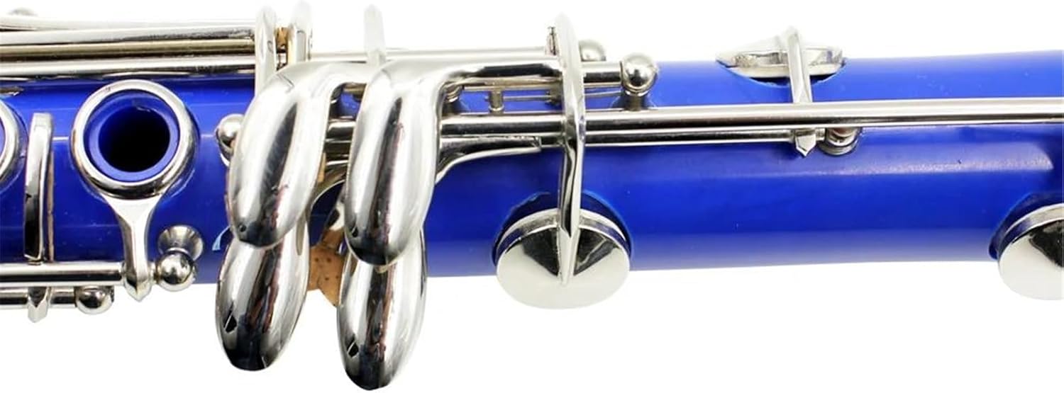Clarinet Musical Instruments Bb 17 Key 6 Ring Clarinet Portable Black Pipe Bakelite Clarinet Professional Woodwind Instrument(B)