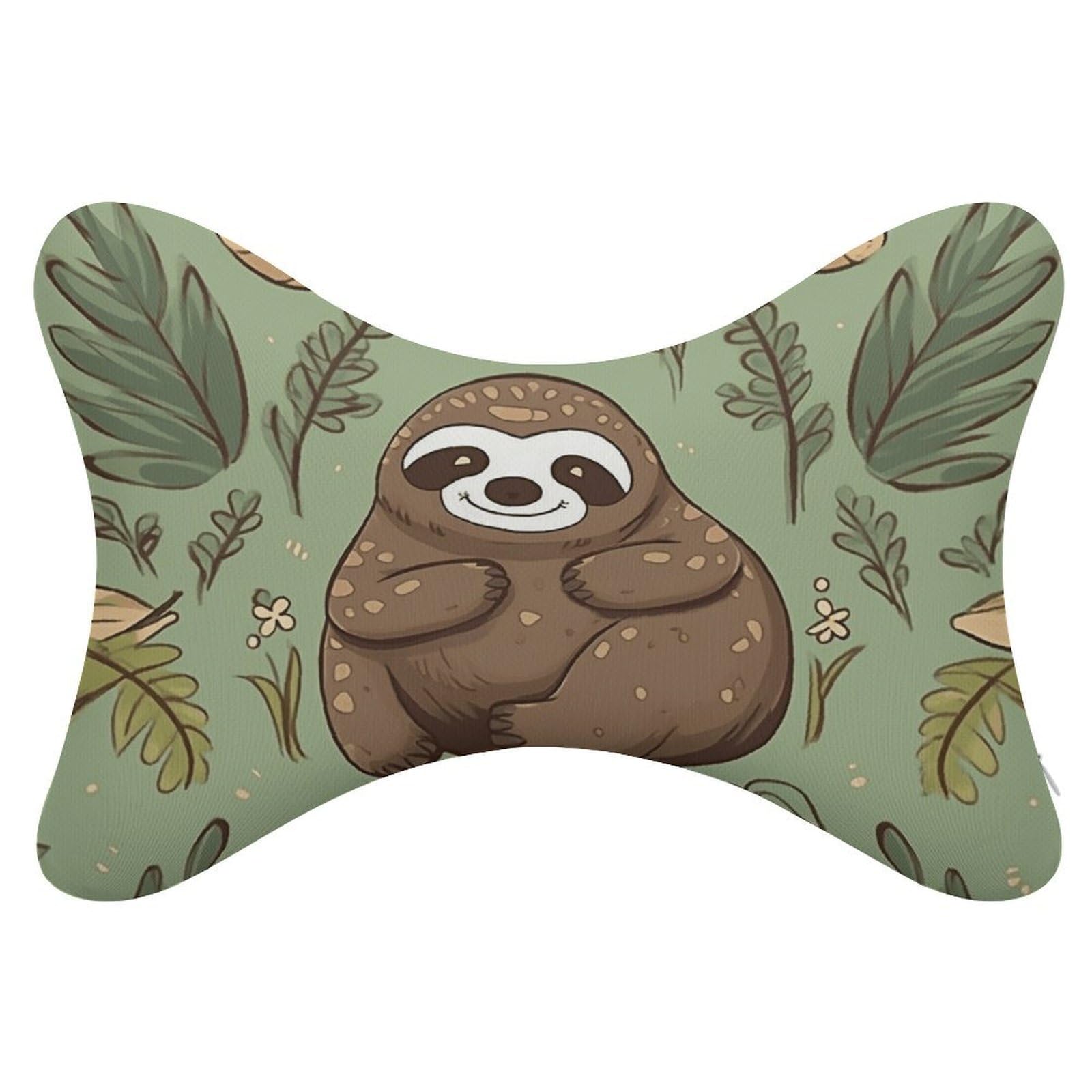 Adfgyerh Style Sloth On The Grass Pillow ，Memory Foam Pillow Core，Cushion,Provide Neck Support，Car Pillows For Travel Car Seats And Home Offices.