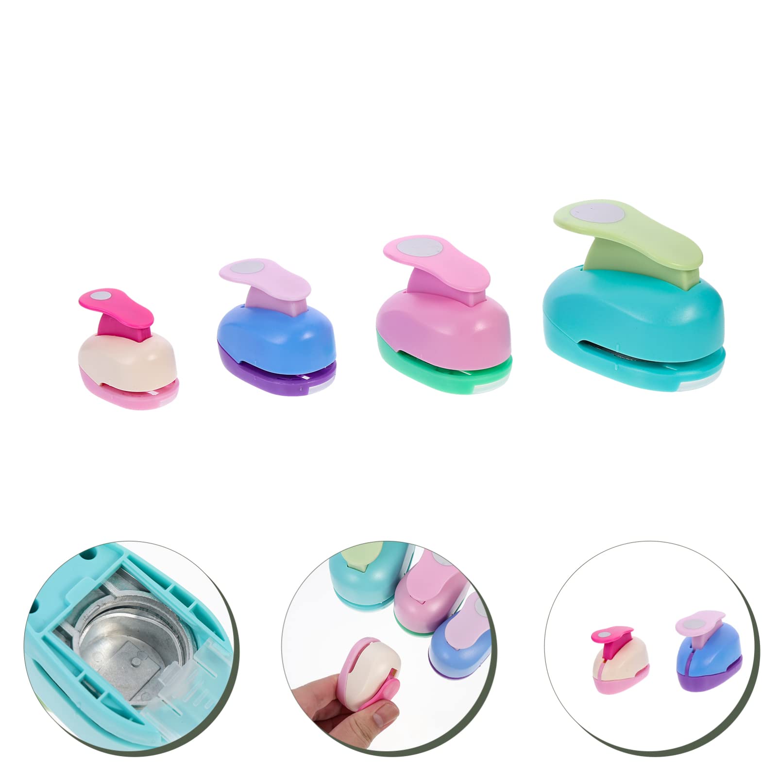 Perforatrice Carta per Ragazzo Ragazza Rotonda 4 Pezzi per DIY
