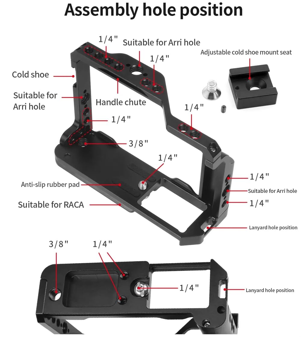 Obudowa ochronna ze stopu aluminium do aparatu Cold Shoe z adapterem do montażu gimbala do aparatu Fujifilm X-E4 Fuji XE4