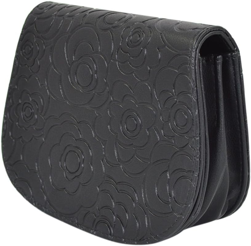 Elegant Small Floral Round Flap Crossbody Handbag Clutch Evening Bag-Diff Colors
