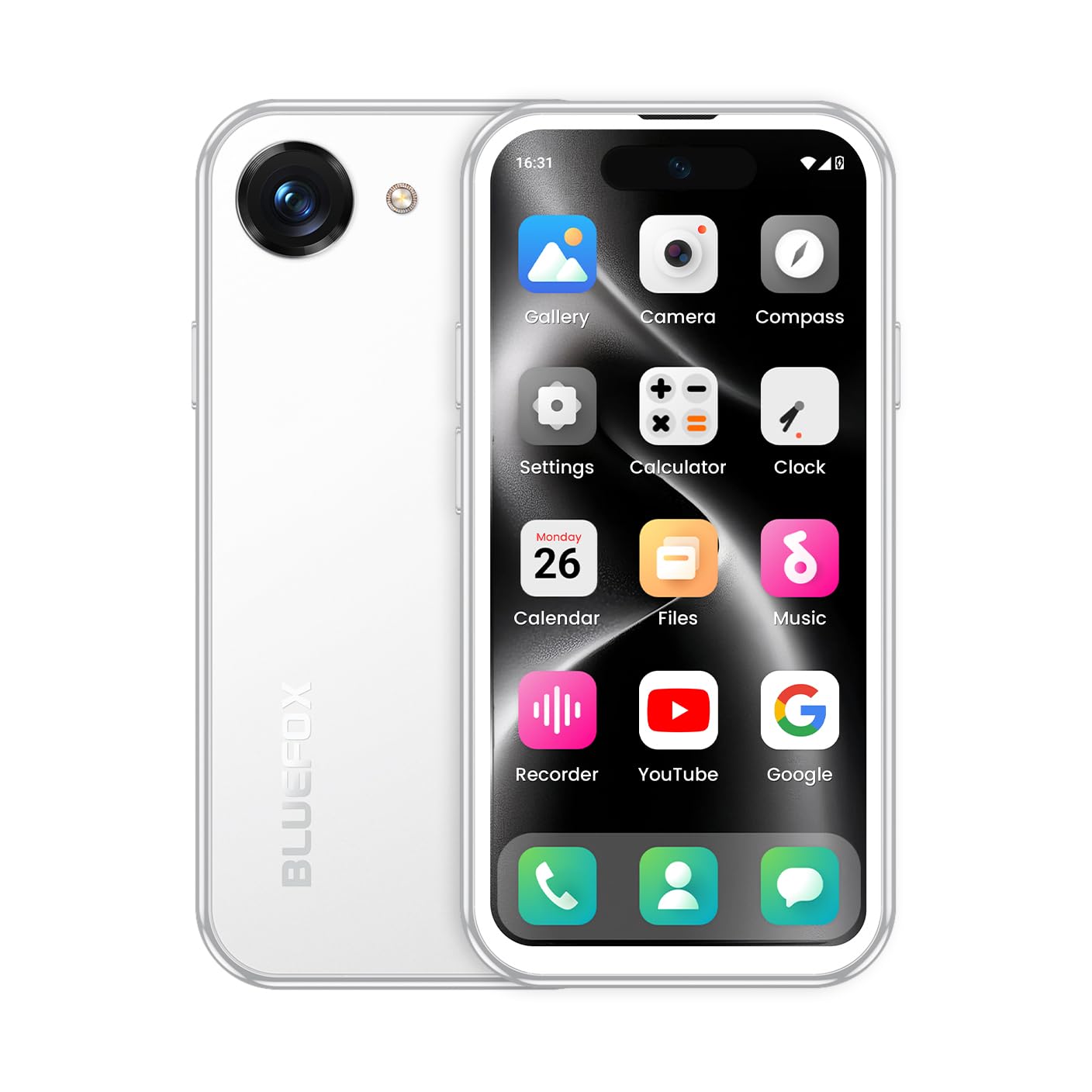Miniphone NX1 4Inch Android 15 Unlocked Mini Smart Phone 4+64GB White
