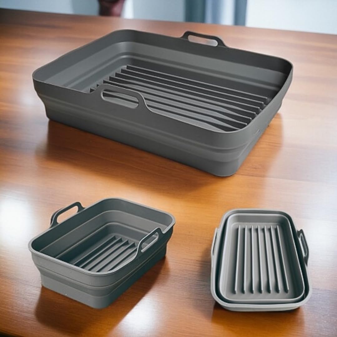 Set Stampi Per Friggitrice Ad Aria - 1 Da 9L E 2 Da 4,5L, Pieghevoli, Compatibili Con Cecotec E Altri Modelli - Foto 9