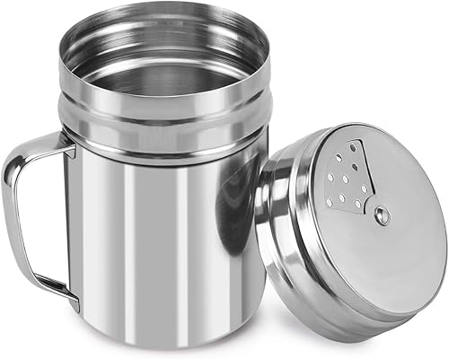 Miniatura 7 de Accmor Cocteleras de azúcar en polvo y 2 saleros y pimenteros con asa, cocteleras para canela, azúcar, pimienta, polvo, cacao, harina y sal