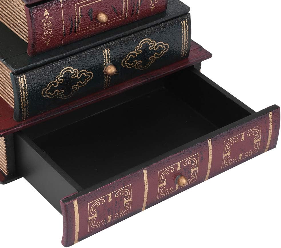 YUYTE Jewelry Drawer Storage Box With Book Shape, Fashionable Jewelry Decorative For Storage Box Trays
