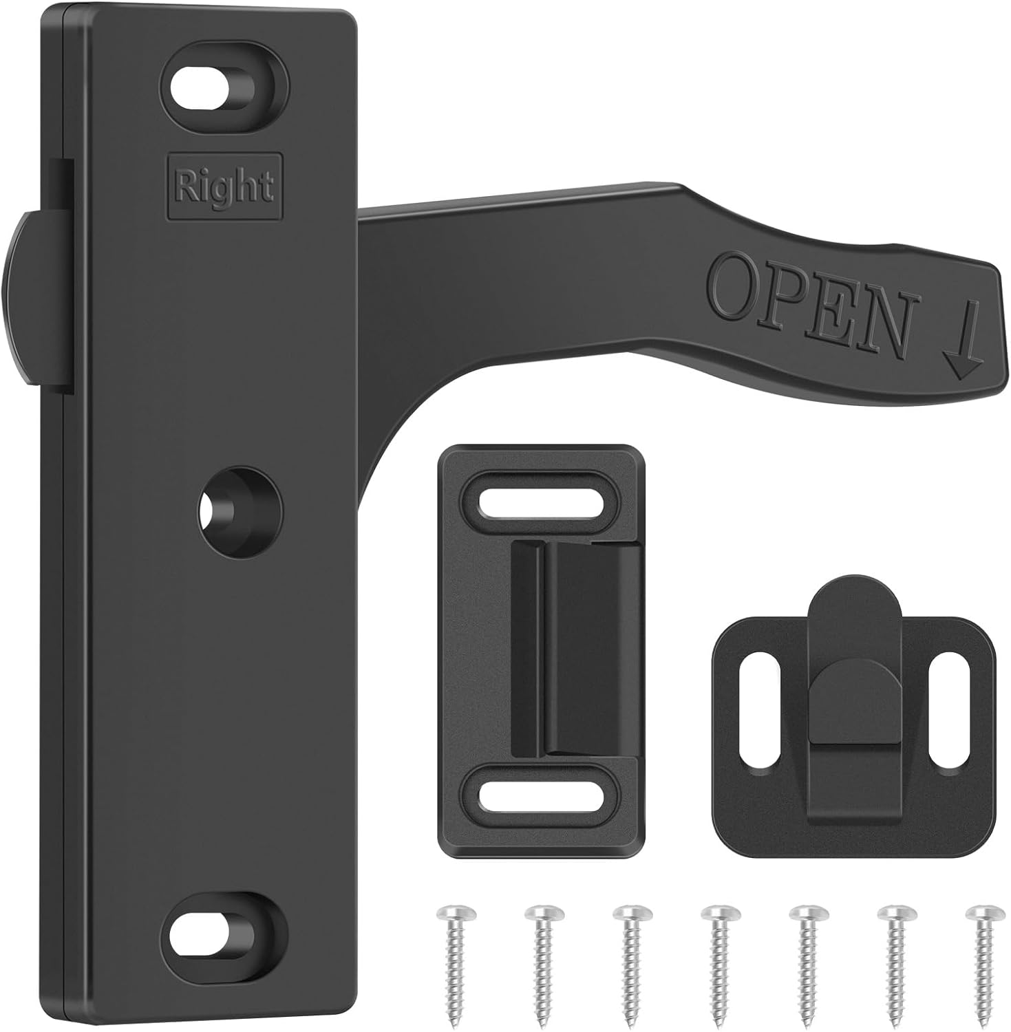 All Metal RV Screen Door Latch (Right Hand), Zinc Alloy Screen Door Handle Latch Replacement Kit for RV Camper, Motorhome, Travel Trailer