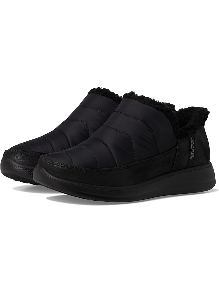 Black SKECHERS Cozy Escape - Snow Puff Hands Free Slip-ins