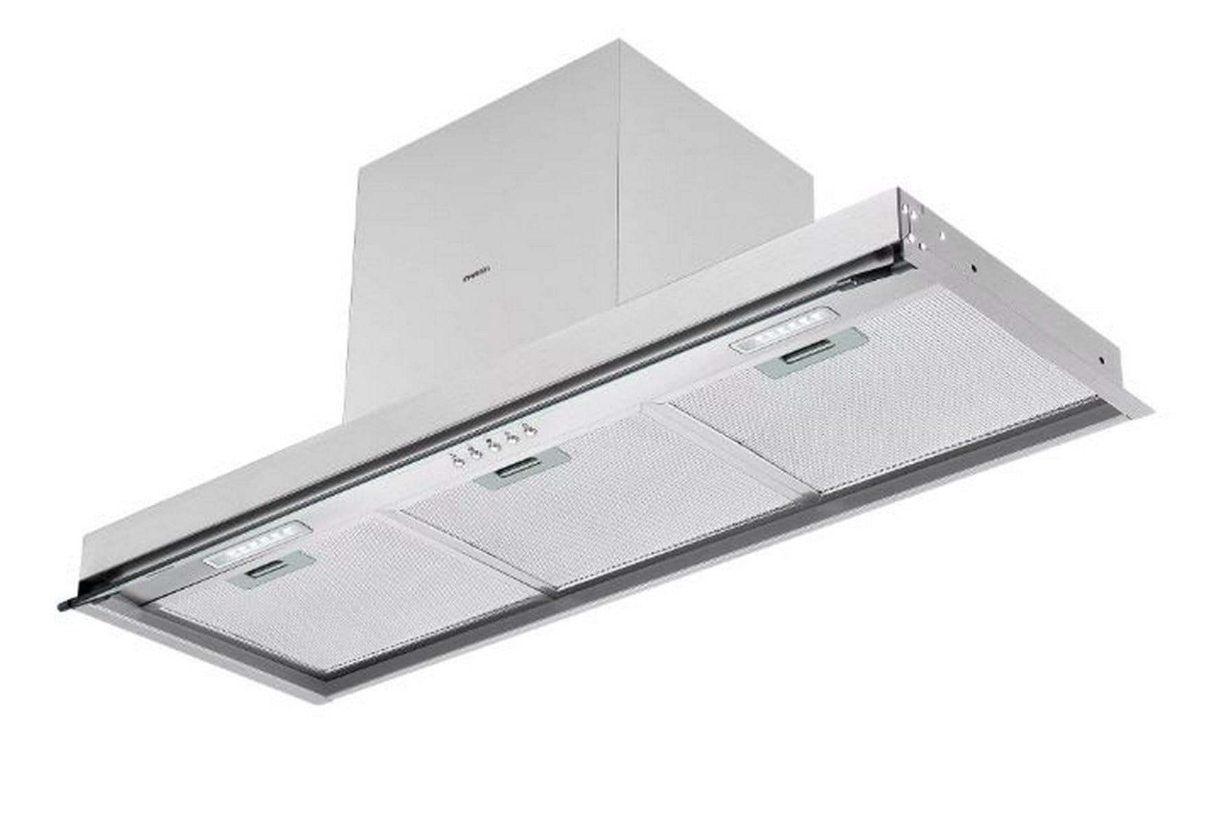 INFINITON Campana Extractora Integrable CMPG-A9035,599 m3/h, 90 cm 3 Niveles de potencia de succión, Control de mandos electrónico, Filtros de aluminio, A+, Luces LED, Acabado ACERO INOXIDABLE