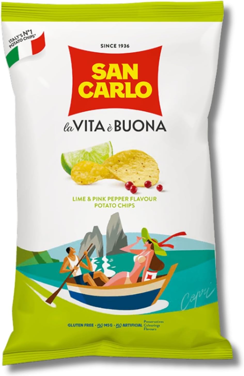 Lime & Pink Pepper Flavor Potato Chips 150 g