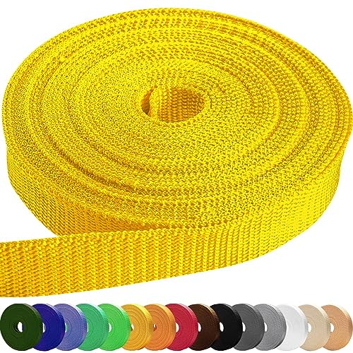 Image of TECEUM 3 /4 inch & 5 /8 inch & 1 inch & 1.5 inch & 2 inch Webbing - 10 25 50 Yards - 40+ Colors - Heavy Duty 1 Inch 1.5 Inch 2 Inch Backpack Straps - Webbing for Outdoors Indoors Crafting DIY