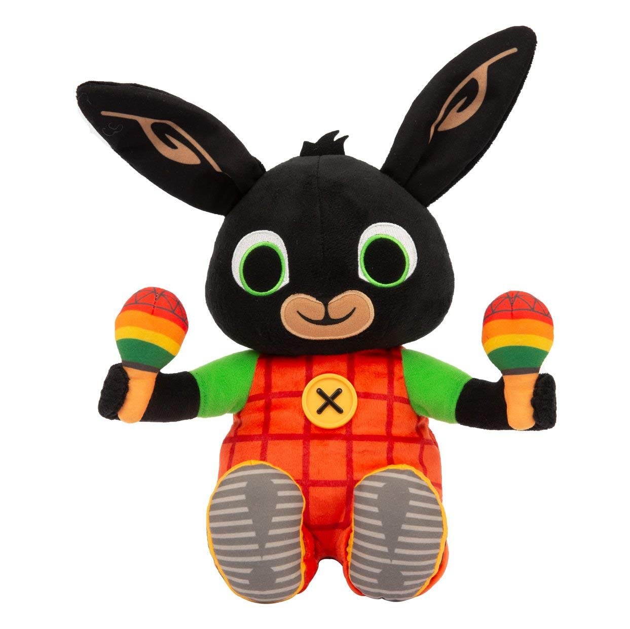 Giochi Preziosi Bing Peluche con Maracas, Bing è musicale e le Maracas si Illuminano con luci dai diversi colori, per bambini a partire dai 10 Mesi, BNG22000