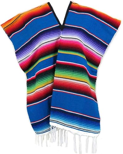 Miniatura 2 de Del Mex Disfraz de poncho mexicano para niños pequeños de 2 a 14 años