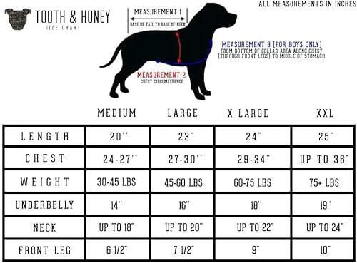 Miniatura 5 de Tooth & Honey Pitbull - Pijama para perros grandes, con cobertura completa, para perros grandes, overol sin botones para perros de raza grande