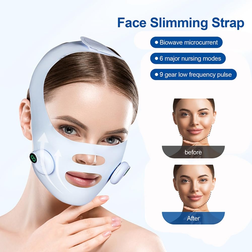 Massaggiatore V-Face EMS Pulse, Rimozione del Doppio Mento, Cintura di Sollevamento Della V, Riduzione del Doppio Mento, Dispositivo V-Face
